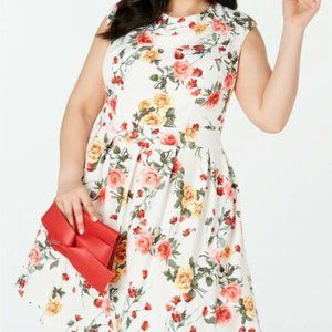 Emerald Sundae 2x Floral Fit & Flare